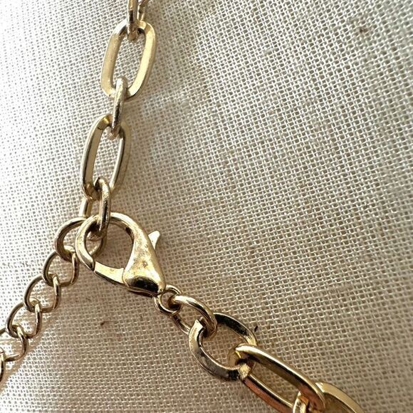 Yellow and gold tone statement necklace - Picture 8 of 8